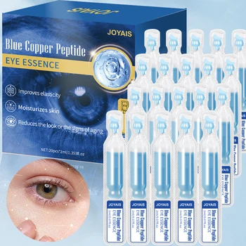 OEM Private Label Blue Copper Peptide Eye Essence Anti-Aging Wrinkle Brightening and Dark Circles Reduction for Eye Care