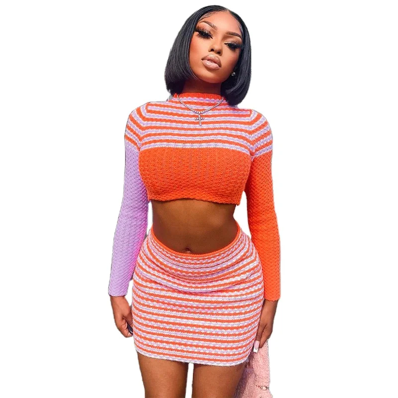 Y2k Cute Knitted Skirts Fall 2022 Clothes Ladies Elegant High Quality  Striped Dresses For Crop Top Women Clothing - Buy Womens Sets,Working Out  Clothes,Womens Dresses Product on Alibaba.com