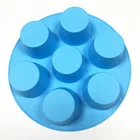 Silicone Bakeware Silicone Silicone Molds Cakes Wholesale Round Cups Silicone Cake Mold Bakeware With 7cups