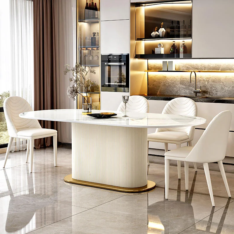 8 seater dining table chair set for home restaurant kitchen living room-8