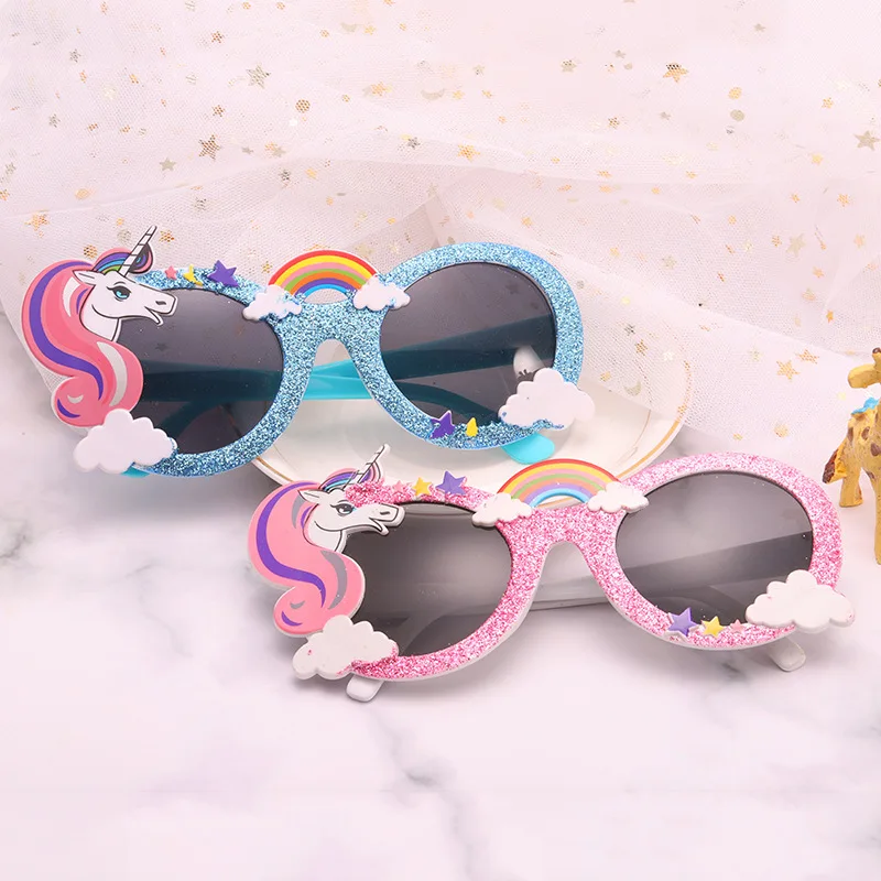 Divertente partito occhiali da sole creativo unicorno Design occhiali da vista Party accessori 