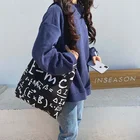 Bags Bag Fashion Custom Tote Girl's Bags Black Women New Custom Design Fashion Canvas Shopping Bag