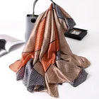 Ladies Scarf Wholesale Ladies Fashion Silk Print Sunscreen Scarf Customizable Scarf Shawl
