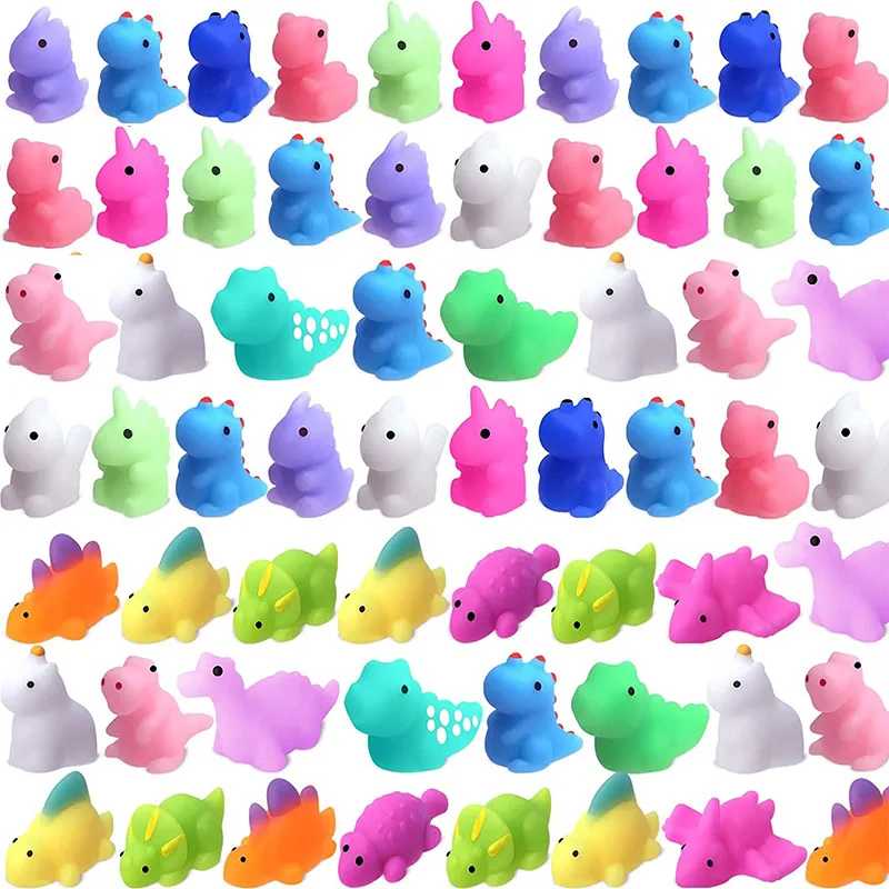 Mochi Dinosaur Squishy Toys Kawaii Stress Reliever Toy  for Kids  Easter Egg Hunt Filling Treats Party Favor Squishy Toys