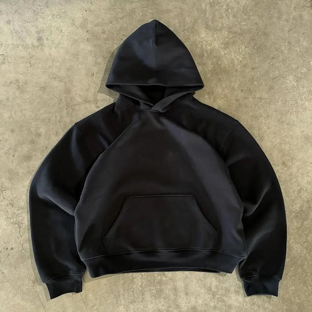 Custom Blank Sweatshirt and Sweatpants Set 100% Cotton French Terry Hoodie Men's Oversized Boxy Fit Hoodies Tracksuits supplier