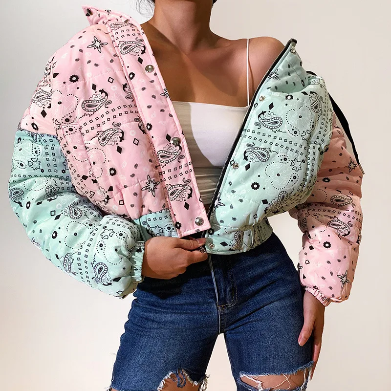 Cashew Flower Print Bandana Coat 