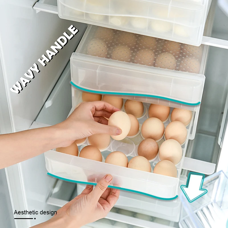 Wholesale Multifunctional PP Plastic Egg Packing Box Modern Square Design Flexible Usage Food Bag Packaging 30 Eggs Capacity