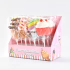 Candy Candy Shaped Lollipop Halal Ice Cream Shape Big Lollipops Marshmallow Pop Candy