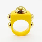 Ring New Design Beauty Candy Color Acrylic Ring Neon Fingger Ring Geometrc Chunky Resin Ring For Girls And Boys