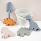 Diy Color Soft Outdoor Children Tropical Summer Modern Sil Baby Kids Silicone Beach Sand Bucket Toys