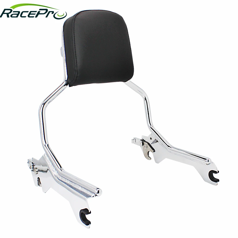 SLMOTO Gloss Black Upright Sissy Bar Standard Height Passenger Backrest w/Quick Release Fit for 2018-Up Harley Softail Fat Boy Breakout FLFB FXBR Replace Fit For 52300442/52300444/52300446/52300448 