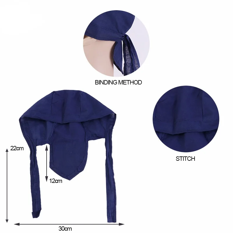 Unisex Polyester Bandana Durag Headwear Plain Color Du Rags Cotton Durags Men Multifunctional Adult Outdoor Cycling Accessory