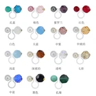 Beads Pearl Clip Clip Clip Earrings Fashion Type Without Earhole Resin 2 Beads U-shaped Pearl Clip Earrings