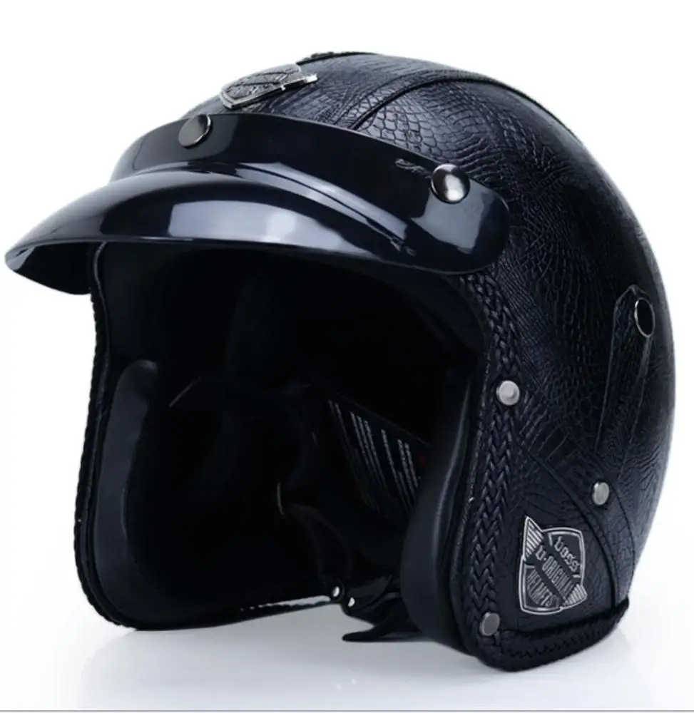 Leather Helmet Half Helmet Mask 