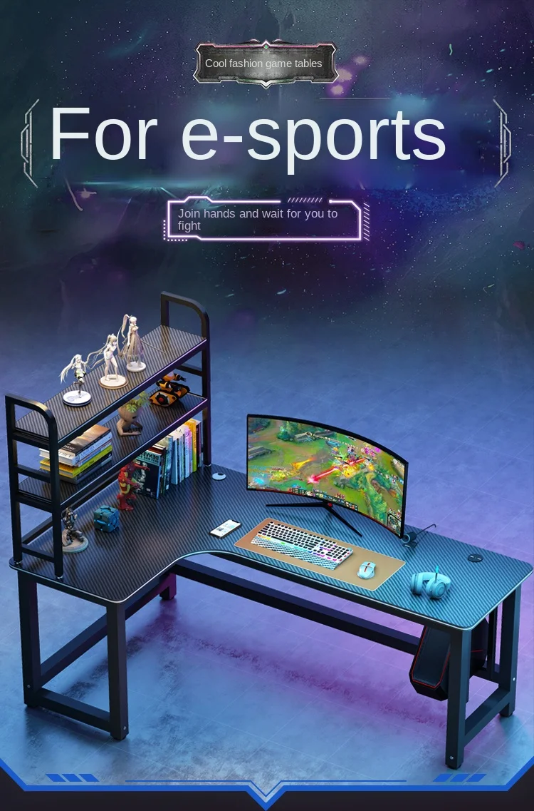 Game Tables Desktop Corner Computer Desk L Table Game Home Office Student Bookshelf Desk Set