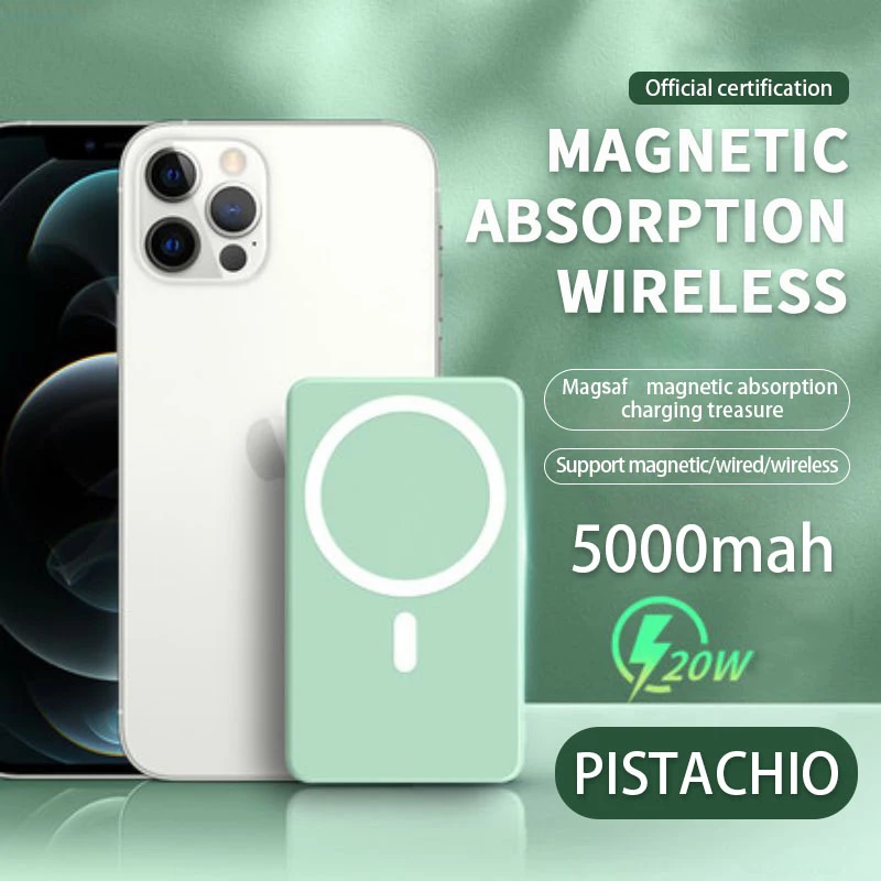 new portable mini wireless magnetic power bank