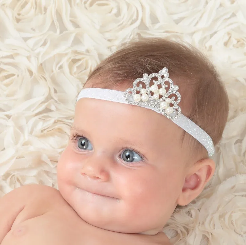 queenbaby sweet baby glitter elastic tiara crown baby