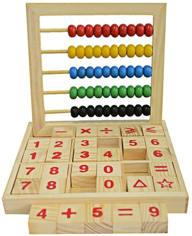 Colorful Wooden Abacus Children Kids Counting Number Maths Learning Toy L 