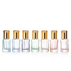 Attar Selling 6ml Octagon Mini Portable Travel Essential Oil Bottle Empty Attar Glass Perfume Roller Bottles