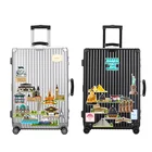 World Travel Landmark Series European City Luggage Sticker Waterproof Trolley Case Notebook Sticker 25 Pieces