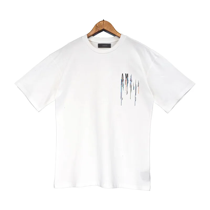 Black Splatter Paint Glitz Splash Casual Hip Hop  Hang Tag Tshirts With Logo Custom Logo Printed White t Shirt t-Shirts For Me