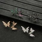 Butterfly Finger Butterfly High Quality Butterfly Color Zirconia Index Finger Ring
