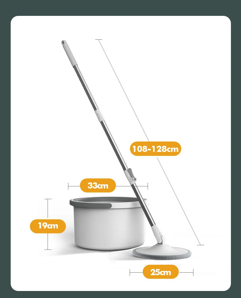 DD027  Automatic Dehydration Stretch Mop Stick With Bucket Clean Sewage Water Separation Swob Dry Wet Rotating Mop