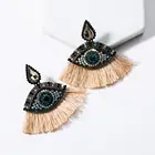 Earrings Earrings 2020 New Fashion Jewelry Crystal Bohemian Tassel Earrings Colorful Tassel Evil Eye Earrings