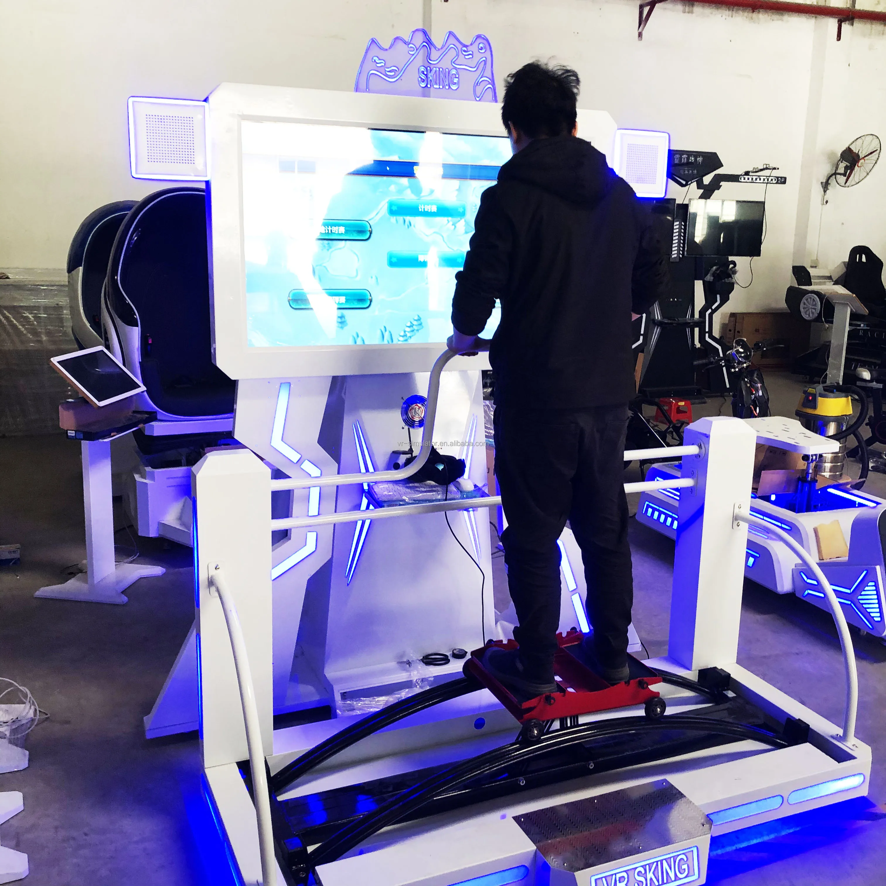 9D VR Ski Simulator with Metal Material for Indoor Commercial Use Featuring Intelligent Somatosensory Equipment