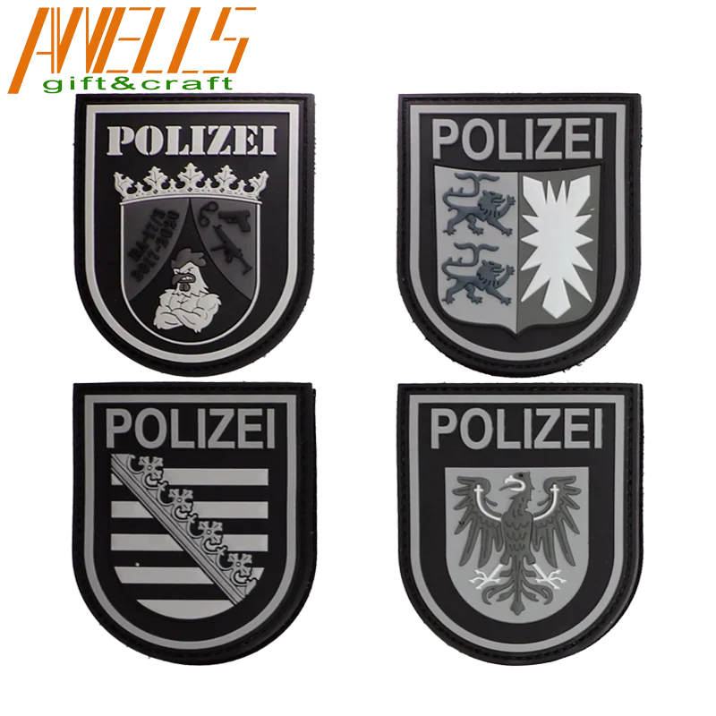 Factory Custom 3d Rubber German Polizei Berlian Soft Pvc Patch Police Justiz Special Unit Tactical Patch Hook Loop Buy German Polizei Berlian Soft Pvc Patch Police Justiz Special Unit Tactical Patch Hook