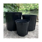 Tree Pot Holed Straight Tube Resin Thickened Breathable Round Money Tree Empty Root Pot