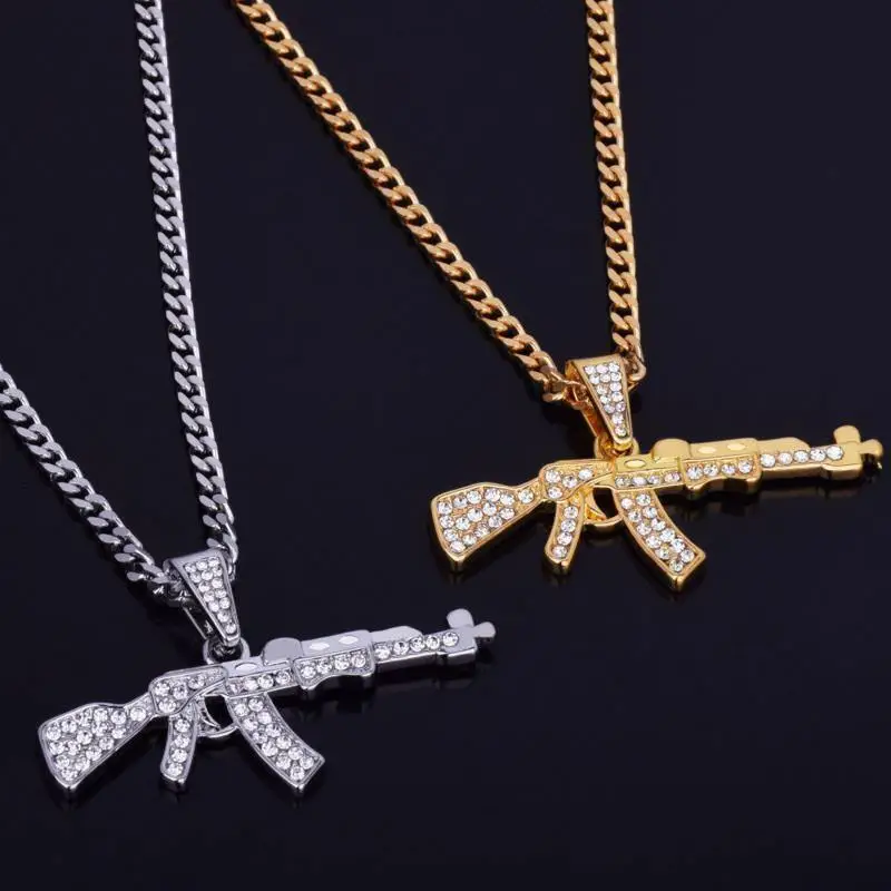 Ak 47 Gun Personality Pendant Necklace 