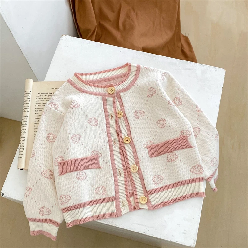 2023 Autumn Winter Newborn Baby Clothes Sets Baby Girls Knitted Sweater + Romper Toddler Infants 2pieces Clothing Outfits