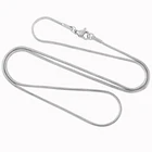 Silver Chain Chains Wholesale 0.9 / 1.2 / 1.5 / 1.9 Mm Silver Snake Necklace Chain 316L Stainless Steel Chain Necklace