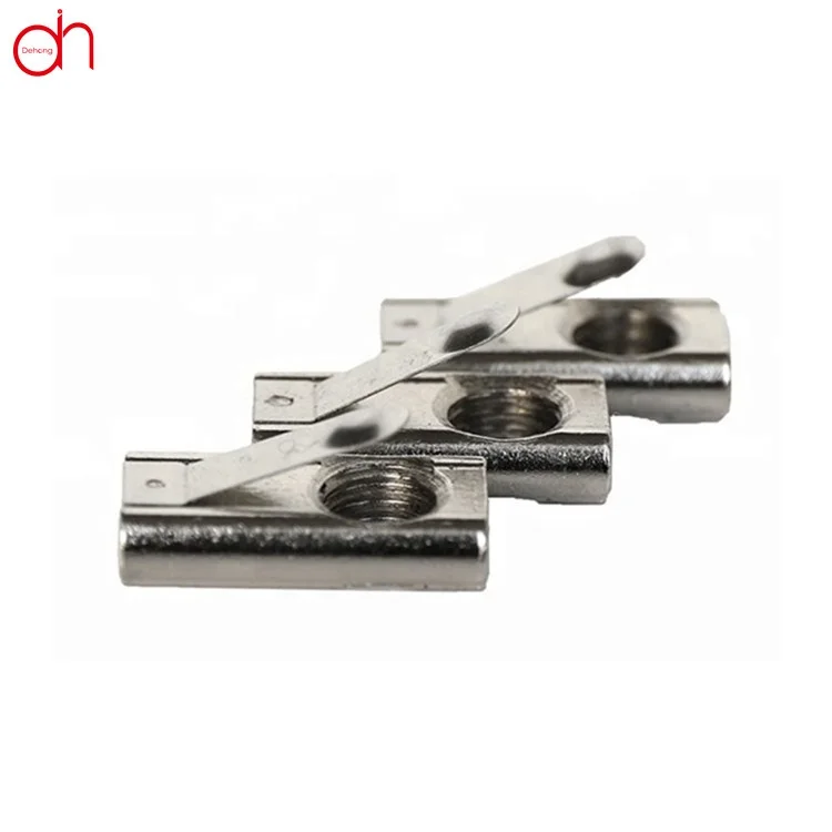 polished m8 stainless steel spring locking cage shrapnel nut