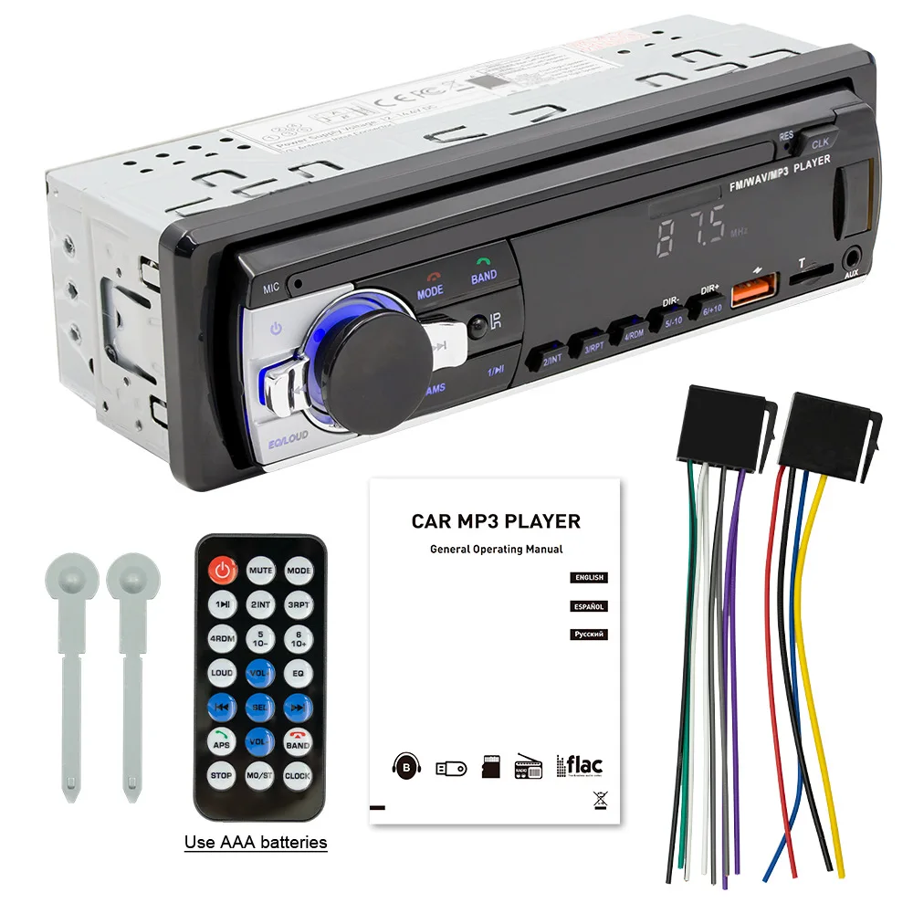 Creatall Universal Car Stereo USB/SD AUX & FM Receiver with AI Audio USB Charging Plastic Receiver & Amplifiers