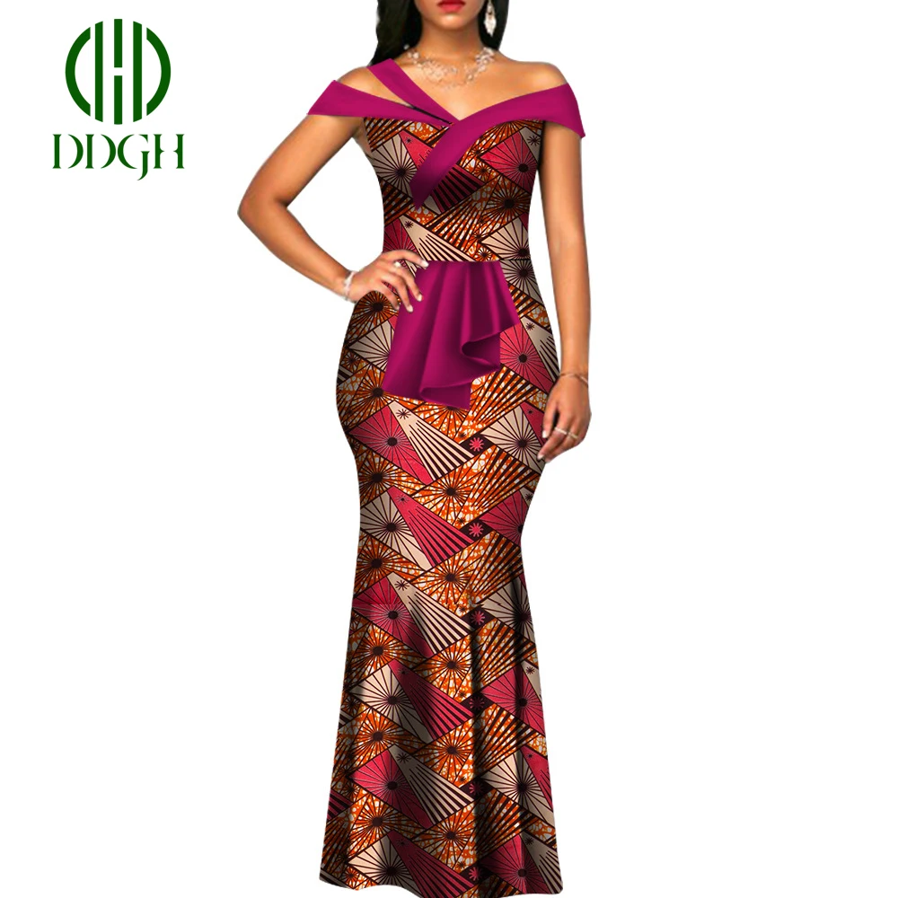 African Ethnic Women S Dress Skirt Ankara Long Dress Banquet Daily