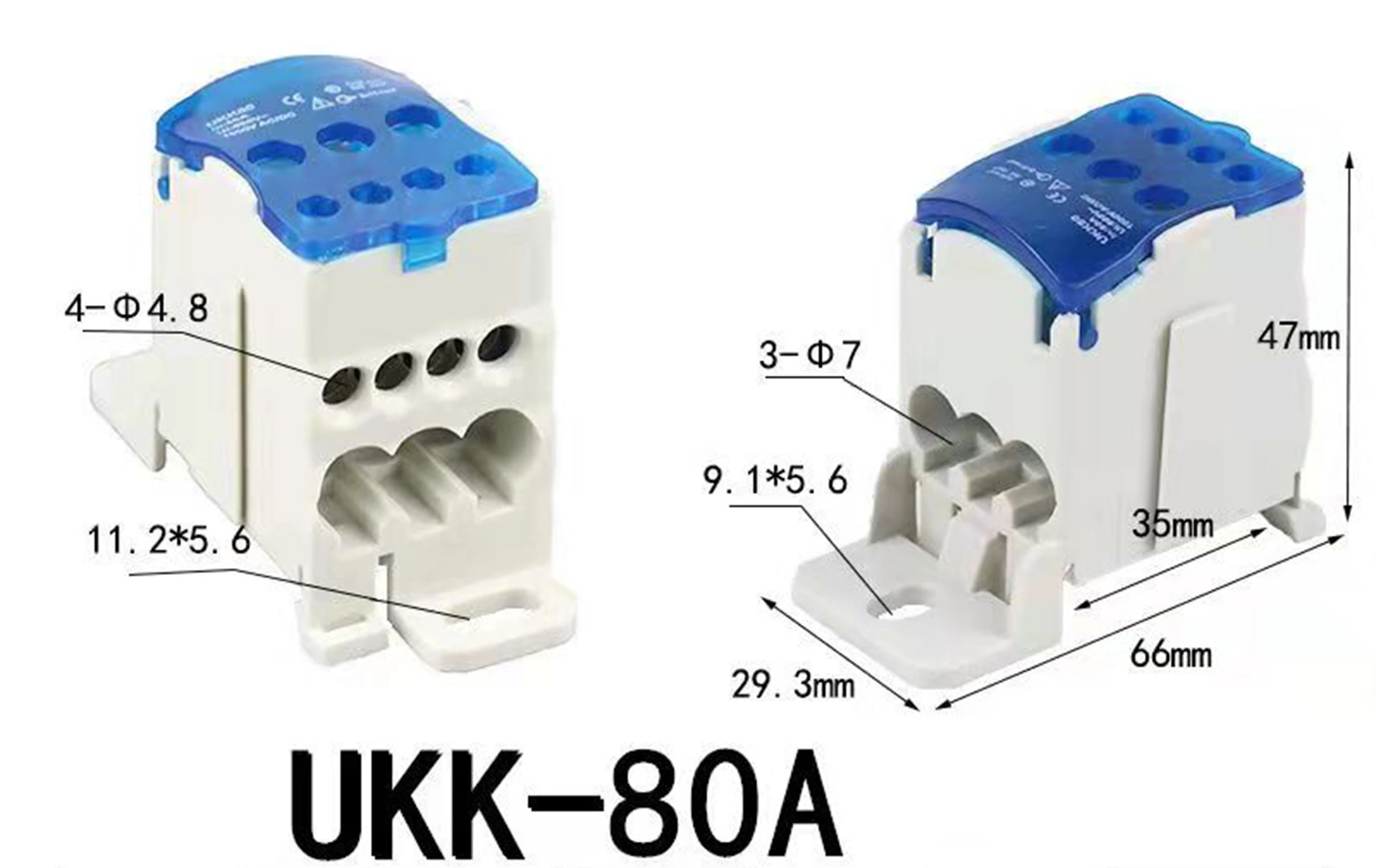 Din Rail Distribution Box Block One In Multiple Out Ukk A Power