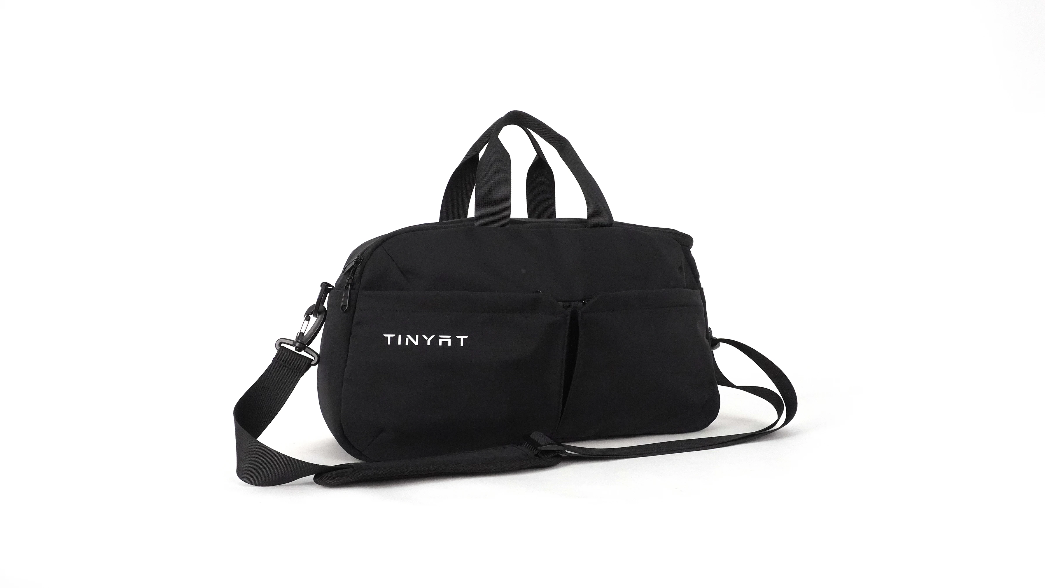product casual gym bag large capacity lightweight water resistant holdall for travel fitness workout black featuring zipper shoe-3
