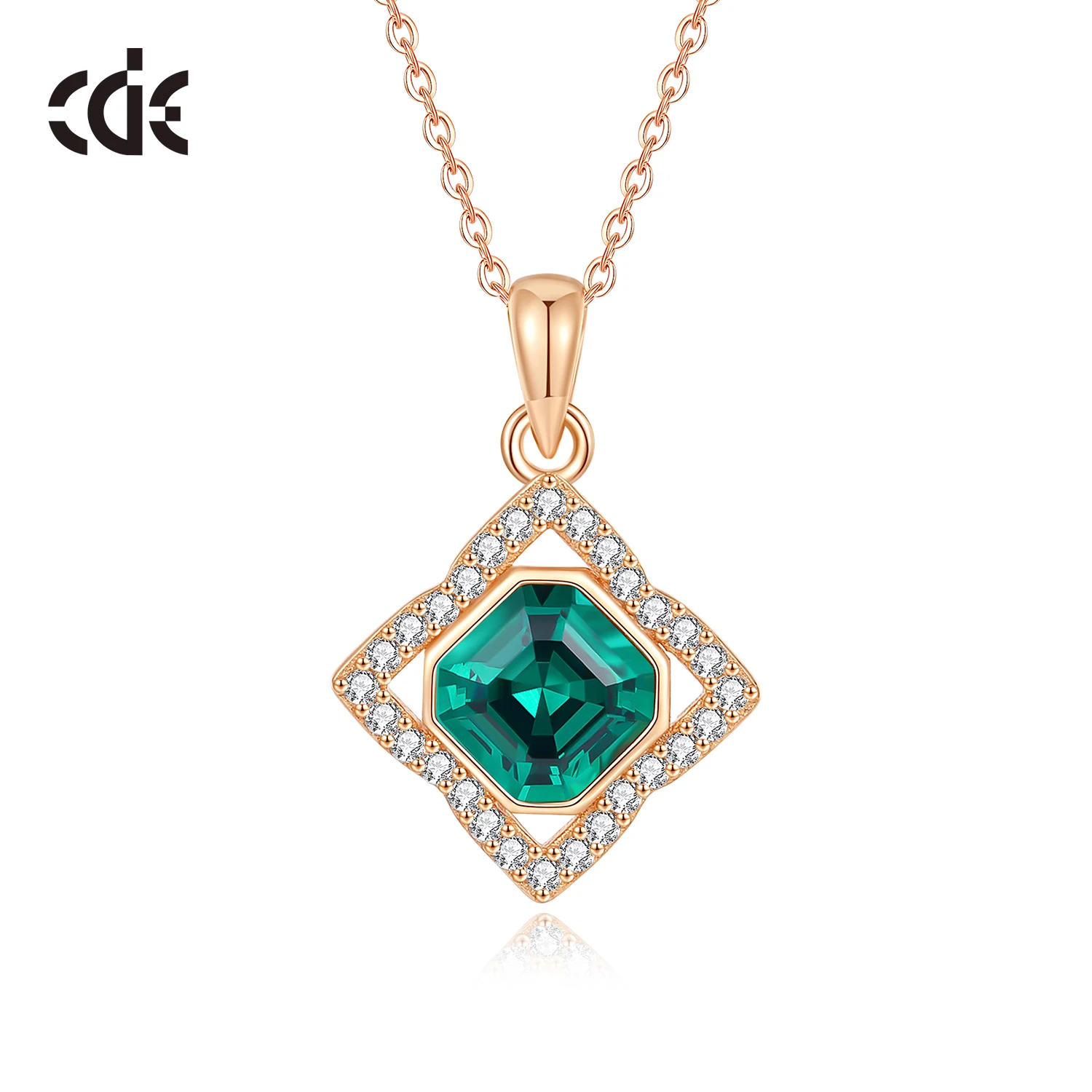 CDE YN1210 Fine Silver Jewelry Necklace 925 Silver Necklace Cubic Zirconia Crystal Denpant Necklace For Women