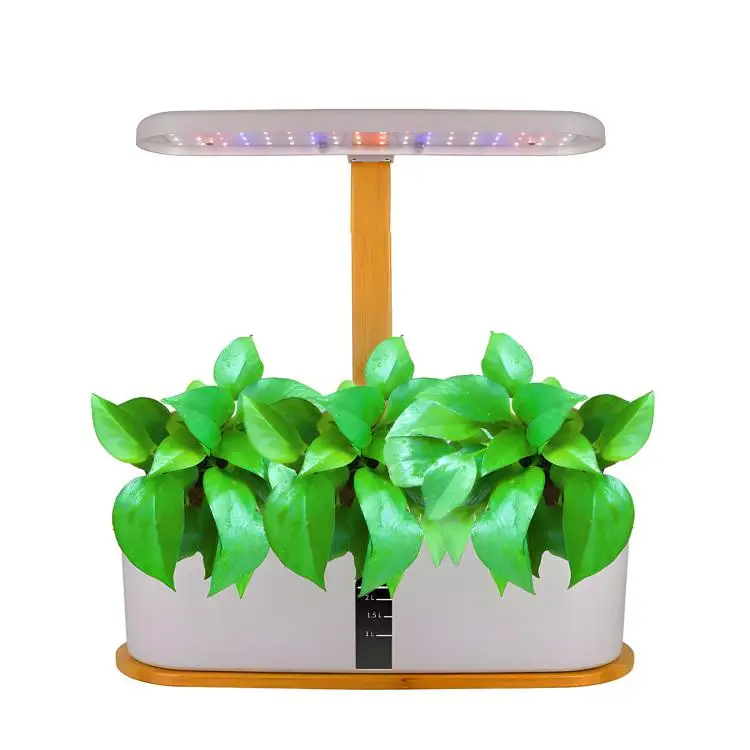Hydroponics Growing System Indoor Garden 10 Pods 20W 72LED Grow Light Full Spectrum Adjustable Height Quiet Smart Pump Plants
