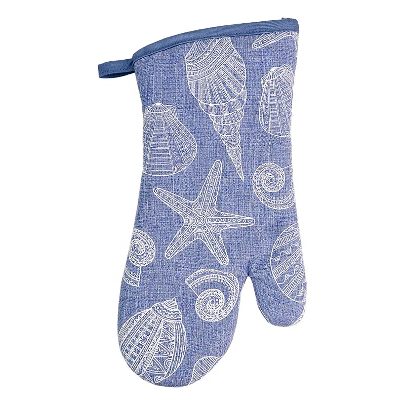 Wholesale Custom Cotton Chef Heat Resistant Oven Mitt For Kitchen Cooking Microwave BBQ Oven Glove