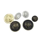 Button Brass Button Round Embossed Brass Police Button