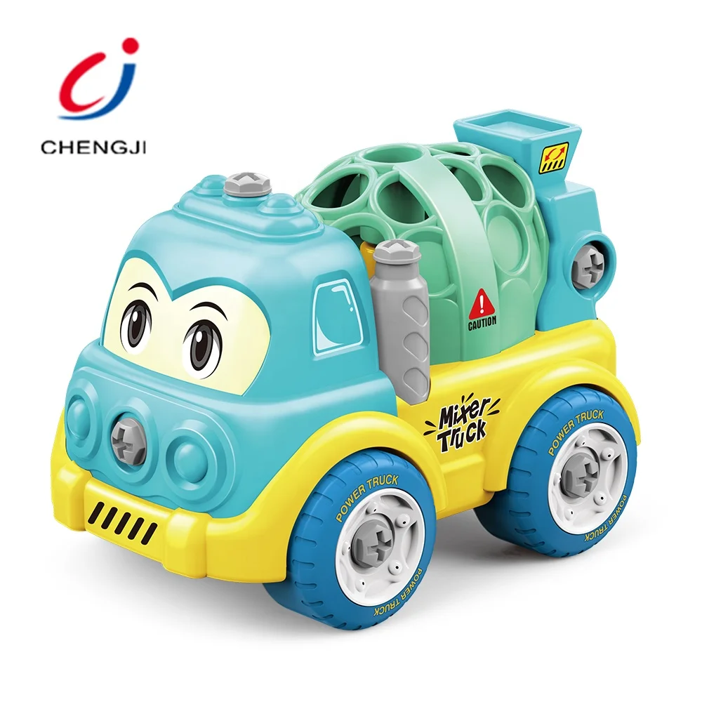 Children's Educational Blocks Cartoon Car, DIY Smart Intelligent Disassembly Engineering Car
