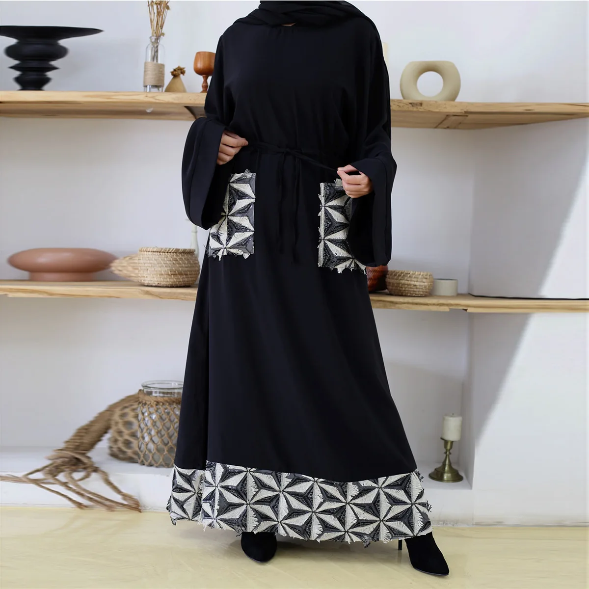 High Quality Nude Dress Round Neck 