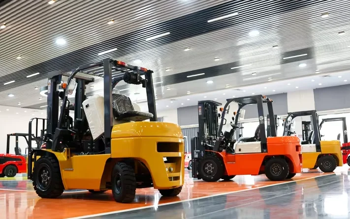 product a series diesel forklift truck 35t ce iso customized side shift and automatic fork adjustment lifting height 6m 4x4 forklifts-2