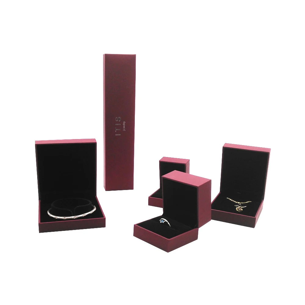 custom logo velvet jewelry box luxury necklace ring gift packaging wholesale-1