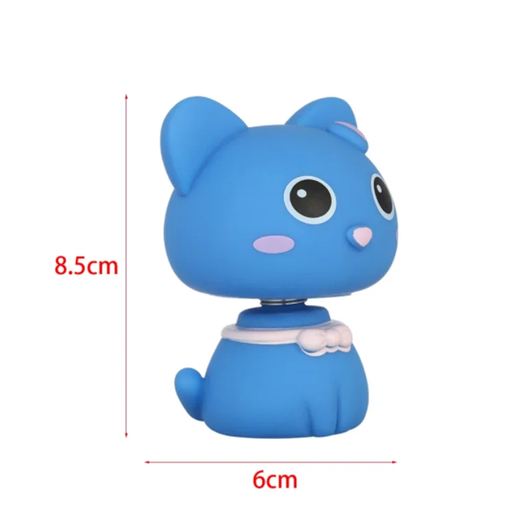 2022 Hot Selling Promotional Products Cat Head PVC Shaking Cute Figures Car Office Home Ornaments