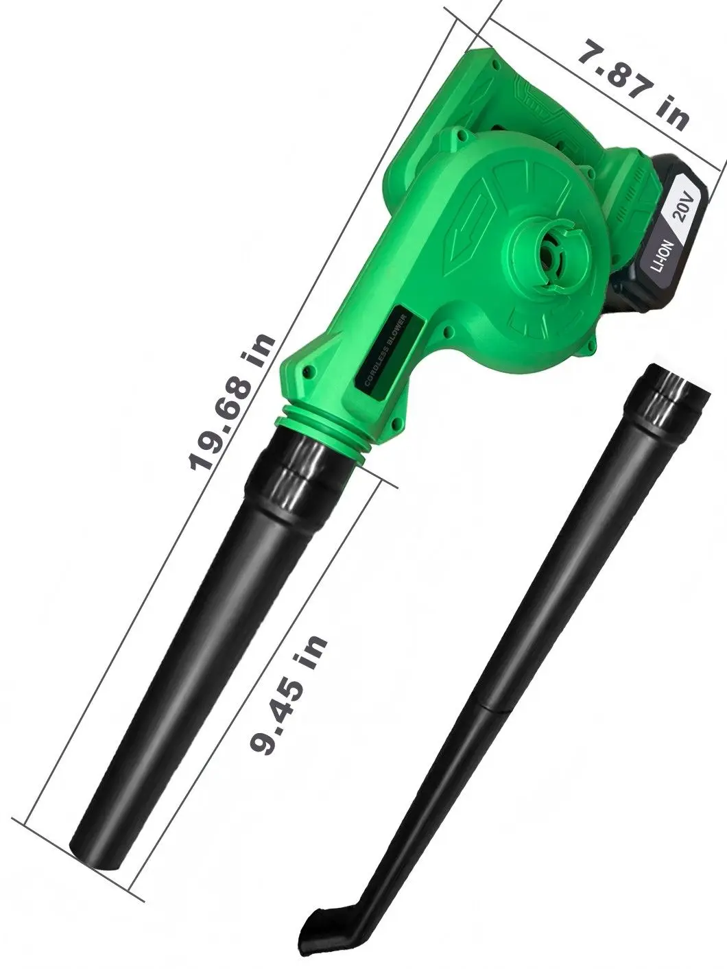 Soffiatore a batteria da 20 V, soffiatore per foglie, potente soffiatore elettrico per la pulizia