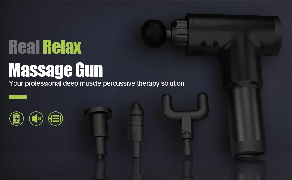 Real Relax Electric Deep Tissue Vibration Sports Muscle Neck Massager Fascial Gun
